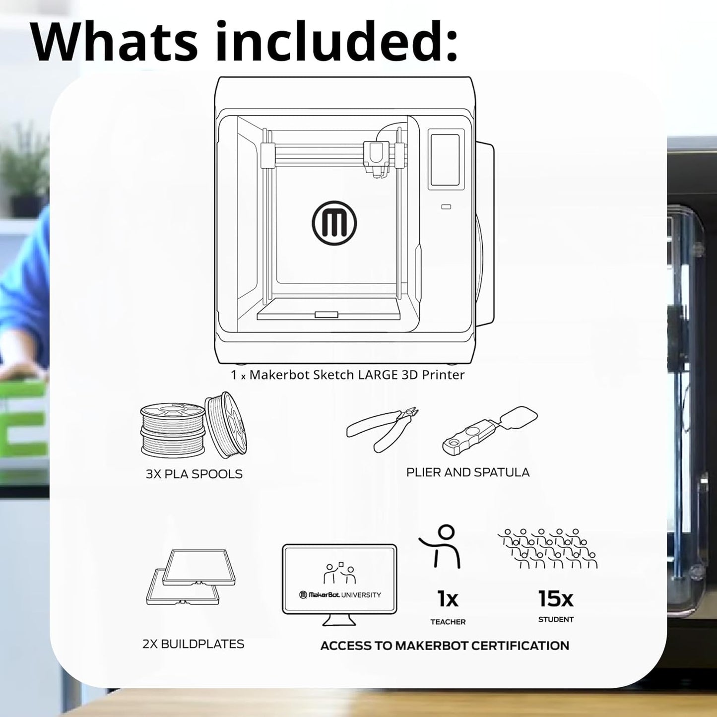 Sketch 3D Printer with Fused Deposition Modelling Print Technology and Layer Resolution of 100 to 400 Microns (Black, Large) | Fused Deposition Modelling Print Technology and Layer Resolution of 100 to 400 Microns