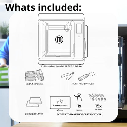 Sketch 3D Printer with Fused Deposition Modelling Print Technology and Layer Resolution of 100 to 400 Microns (Black, Large) | Fused Deposition Modelling Print Technology and Layer Resolution of 100 to 400 Microns