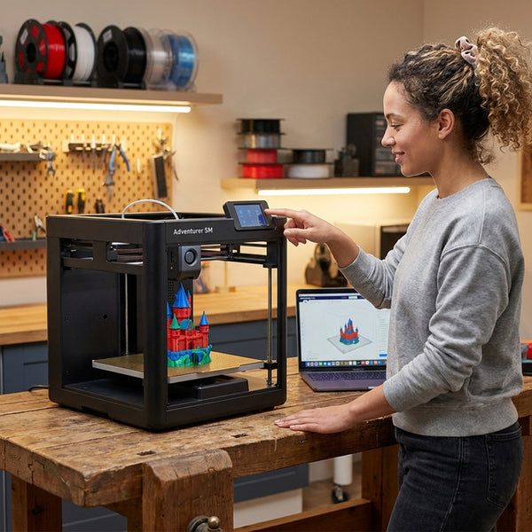 3D Printer Built for Speed, Auto Leveling, 600mm/s Print Speed, CoreXY System, Quick-Change Nozzles