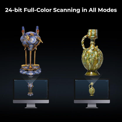 Creality 3D Scanner Raptor Pro for 3D Printing, Handheld 3D Scanner 0.02Mm Accuracy, 22+7 Blue Laser & NIR, 60Fps High-Speed & 5MM to 4M Objects, 24-Bit Full-Color Scanning for Windows Macos