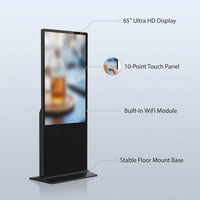 65Inch Floor Standing Kiosk Digital Signage and Display Wifi Lcd Touch Screen Totem Kiosks Indoor Advertising Playing Equipment — infographic