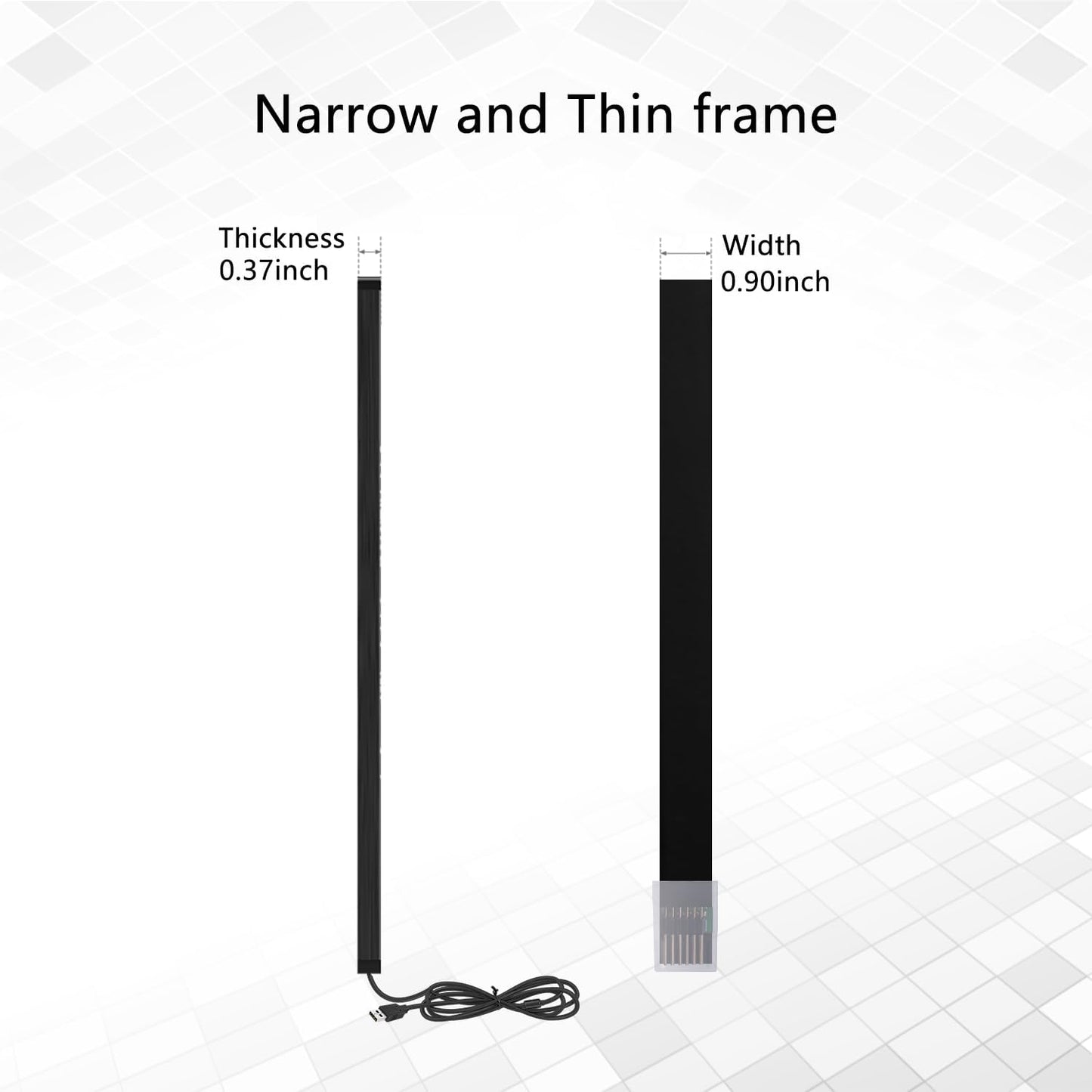 55 Inch 10 Points IR Touch Frame Infrared Touch Screen without Glass USB Interface Free-Drive for Touch Monitor, Interactive White Board, Digital Kiosks and Interactive Displays