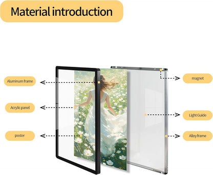 LED Light Box Frame | 16X24 Cinema Light Box for Posters & Wall Art | Lighted Digital Signage Display & Advertising Sign