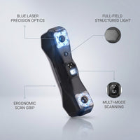 Metrox & Metrox Pro: Blue Laser Line and Full-Field Structured Light 3D Scanner — infographic