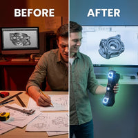 Metrox & Metrox Pro: Blue Laser Line and Full-Field Structured Light 3D Scanner — Before & After