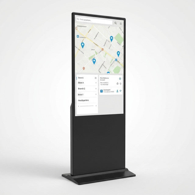 65Inch Floor Standing Kiosk Digital Signage and Display Wifi Lcd Touch Screen Totem Kiosks Indoor Advertising Playing Equipment — Studio Shot