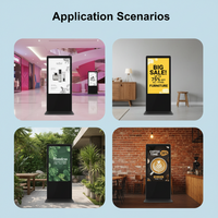 Digital Signage Kiosk Built for Interactive Display, 65 Inch LCD Touch Screen, WiFi Connectivity, Floor Standing
