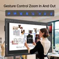 65'' Smart Board,Electronic Interactive White Board with 4K Touchscreen Display Built in UHD Camera Open App Ecosystem Digital Whiteboard for Business Office Classroom Home (65'')