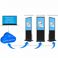 Digital Signage Kiosk Built for Interactive Display, 65 Inch LCD Touch Screen, WiFi Connectivity, Floor Standing
