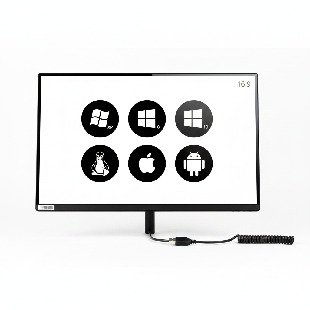 55 Inch 10 Points IR Touch Frame Infrared Touch Screen without Glass USB Interface Free-Drive for Touch Monitor, Interactive White Board, Digital Kiosks and Interactive Displays