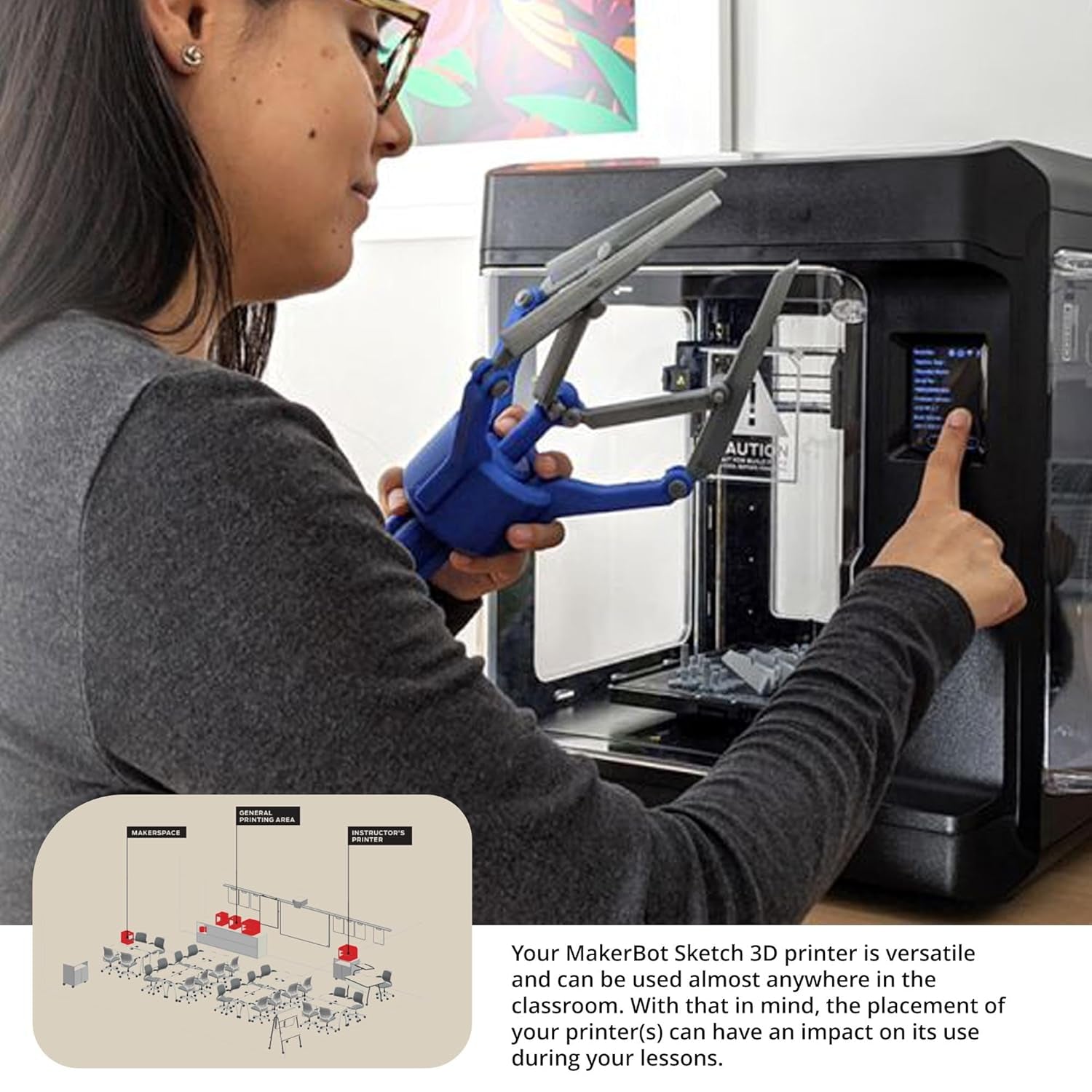 Sketch 3D Printer with Fused Deposition Modelling Print Technology and Layer Resolution of 100 to 400 Microns (Black, Large) | Fused Deposition Modelling Print Technology and Layer Resolution of 100 to 400 Microns