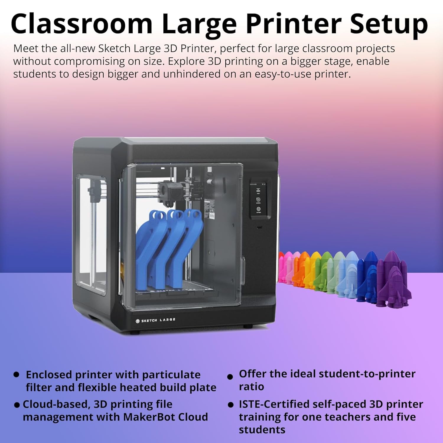 Sketch 3D Printer with Fused Deposition Modelling Print Technology and Layer Resolution of 100 to 400 Microns (Black, Large) | Fused Deposition Modelling Print Technology and Layer Resolution of 100 to 400 Microns
