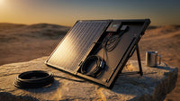 100-Watt Portable Briefcase Offgrid Solar Panel Kit with Proteusx 20-Amp Charge Controller — Lifestyle