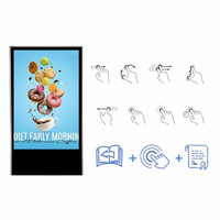 Digital Signage Kiosk Built for Interactive Display, 65 Inch LCD Touch Screen, WiFi Connectivity, Floor Standing